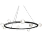 12LT Halogen Chandelier, MB, Clear Gls