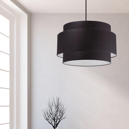 4LT Incandescent Chandelier, MB, BK Shade