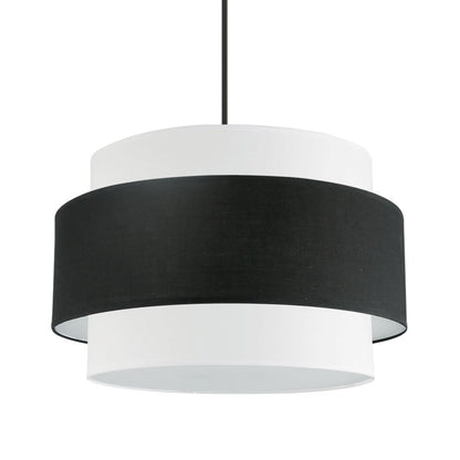 4LT Incandescent Chandelier, MB, BK&WH Shade