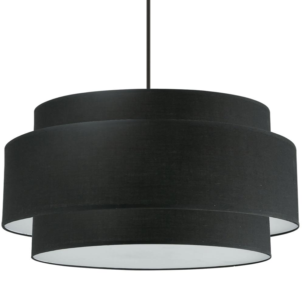 4LT Incandescent Chandelier, MB, BK Shade