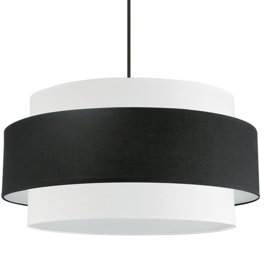 4LT Incandescent Chandelier, MB, BK&WH Shade