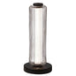 10W Matte Black Table Lamp w/ Clear Fluted Glass