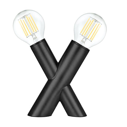 2 Light Table Lamp in Matte Black