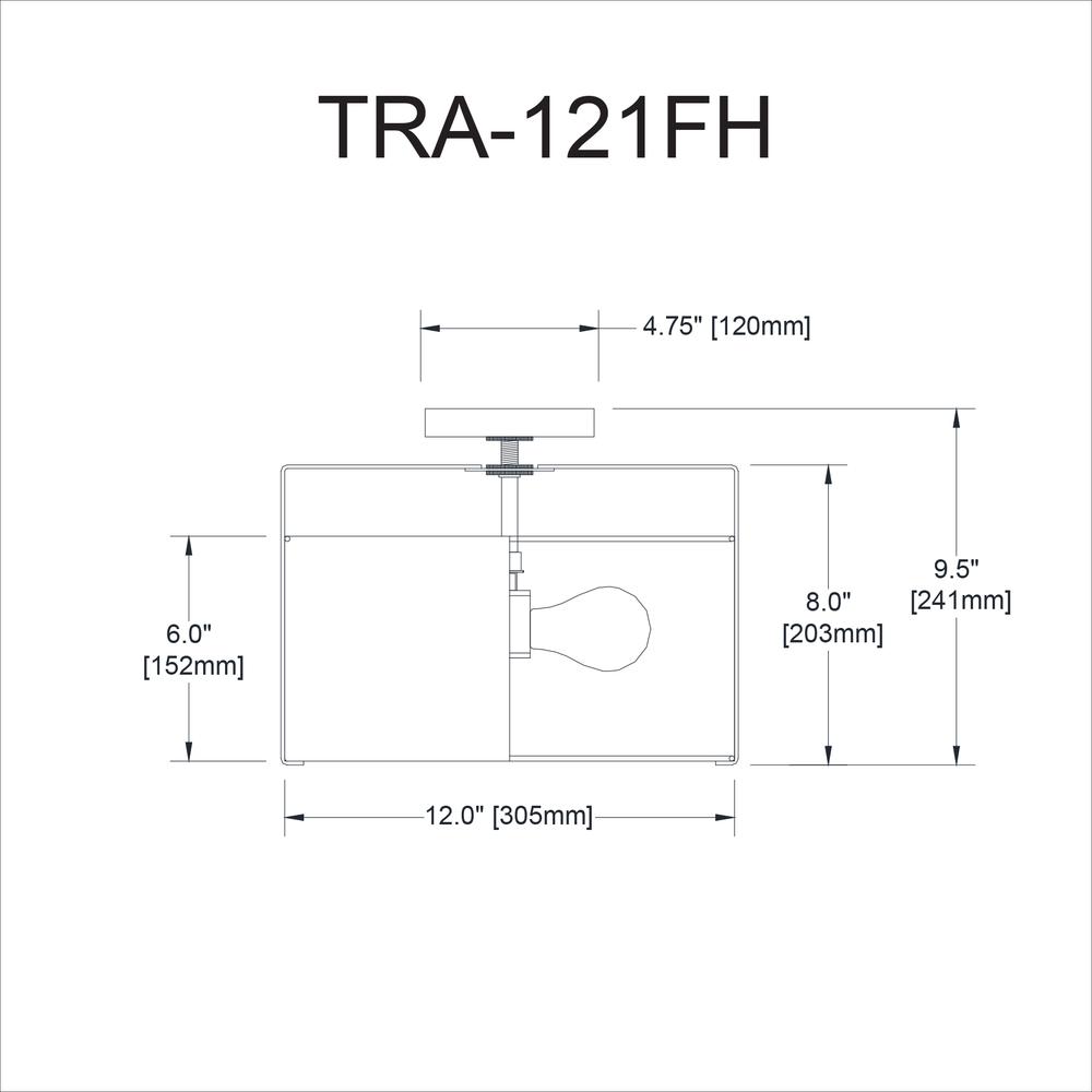 2LT Drum Flush Mount Black White Shade,790 Diff