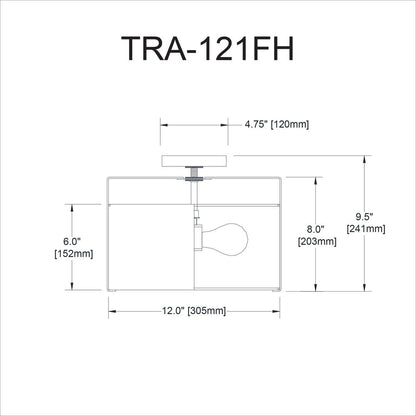 2LT Drum Flush Mount Black White Shade,790 Diff
