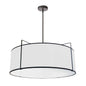 4LT Drum Pendant Black/White Shade,790 Diff