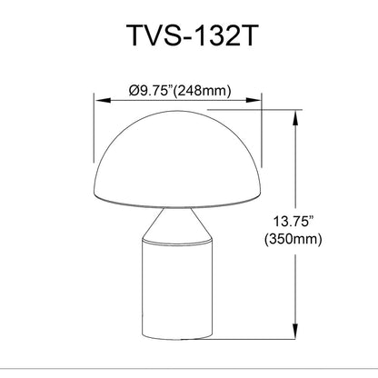 2 Light Table Lamp in Aged Brass
