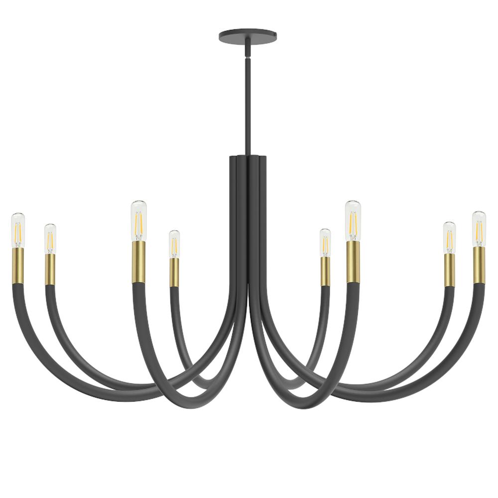 8LT Incandescent Chandelier, MB & AGB