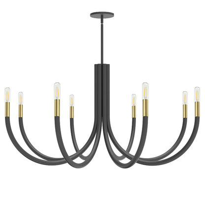 8LT Incandescent Chandelier, MB & AGB