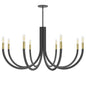 8LT Incandescent Chandelier, MB & AGB