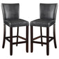Alberton Leatherette Upholstered Bar Chair Black (Set of 2)