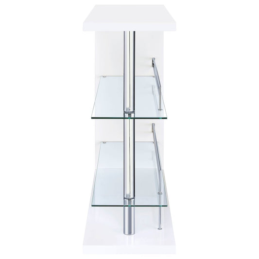 Prescott Rectangular Home Bar Table White High Gloss