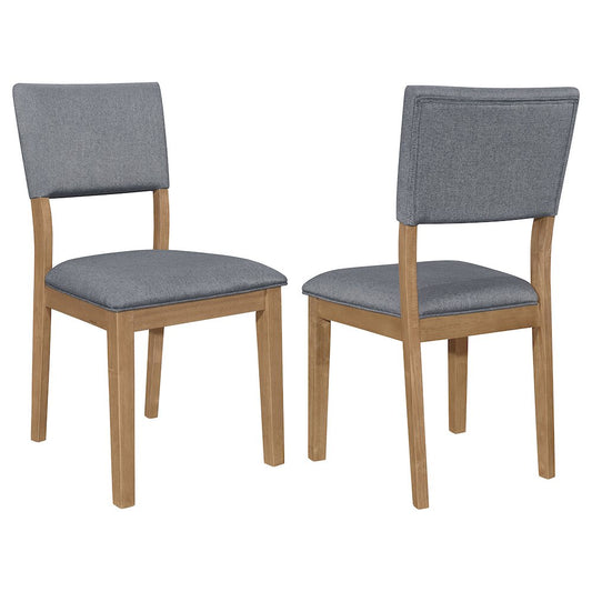 Sharon Fabric Upholstered Dining Side Chair Brown (Set of 2)