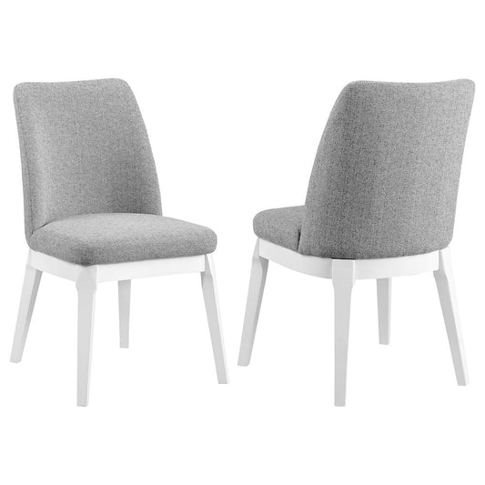 Carissa Upholstered Dining Side Chair Light Grey (Set of 2)