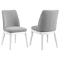 Carissa Upholstered Dining Side Chair Light Grey (Set of 2)