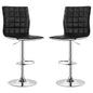 Ashbury Upholstered Adjustable Bar Stool Black (Set of 2)