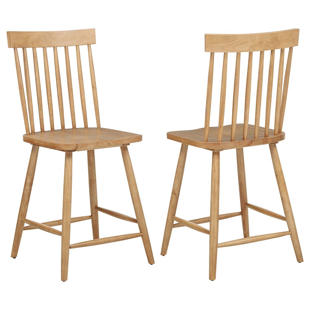 Andrews Windsor Counter Height Dining Side Chair Light Ash