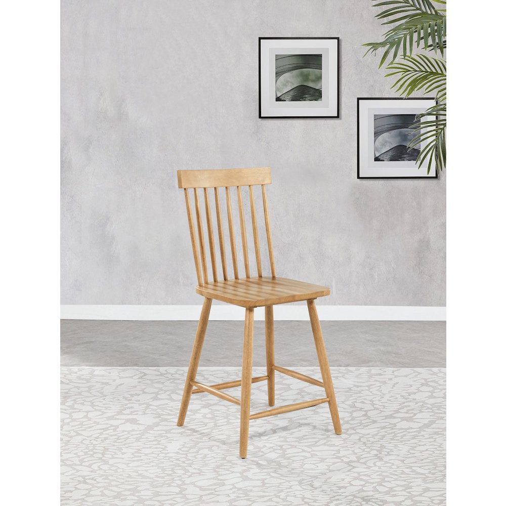 Andrews Windsor Counter Height Dining Side Chair Light Ash
