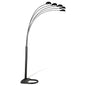 Kayd 92-inch Arc 5-light Dome Shade Metal Floor Lamp Black