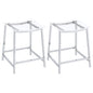 Jovani Acrylic Backless Counter Stool Chrome (Set of 2)