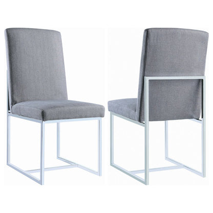 Mackinnon Upholstered Dining Side Chair Grey (Set of 2)