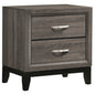 Watson 2-drawer Nightstand Grey Oak
