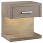 Kenora 1-drawer Nightstand Bedside Table Barley Brown