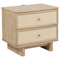Kailani 2-drawer Nightstand Bedside Table Beige Oak