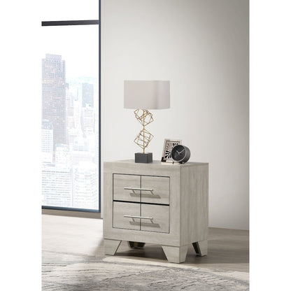 Trenton 2-drawer Nightstand Bedside Table Rustic Cream