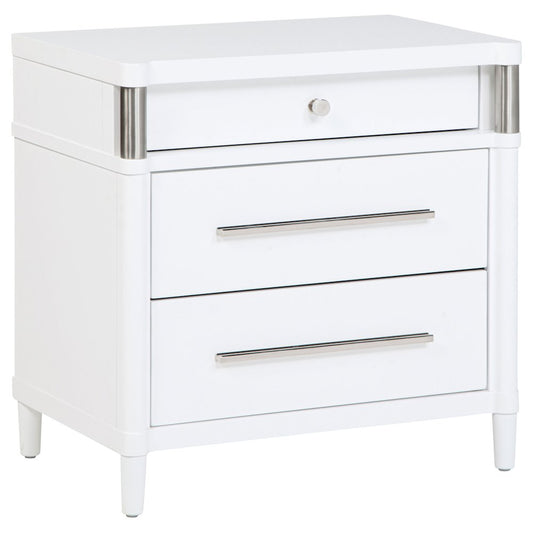 Gracemont 3-drawer Bedroom Nightstand Bedside Table White