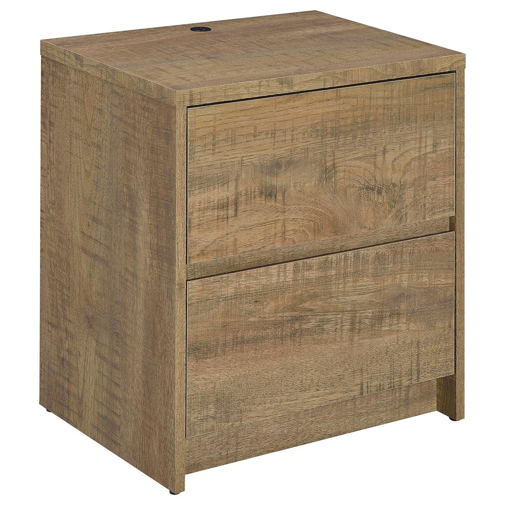 Westpark 2-drawer Nightstand LED Lights and USB Mango