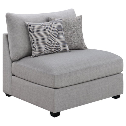 Cambria Upholstered Armless Chair Grey