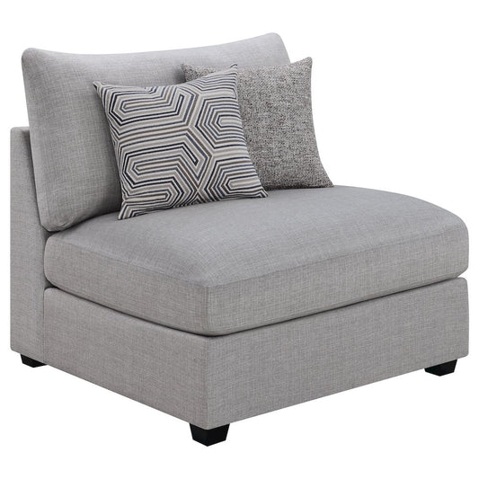 Cambria Upholstered Armless Chair Grey