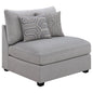 Cambria Upholstered Armless Chair Grey