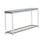 Anne Sofa Table with Lower Shelf Chrome and Clear