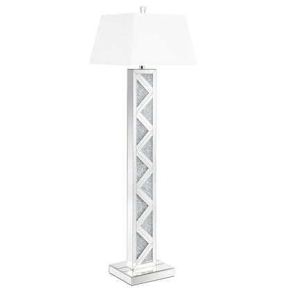 Carmen 65-inch Empire Mirrored Acrylic Floor Lamp Silver