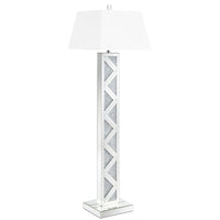 Carmen 65-inch Empire Mirrored Acrylic Floor Lamp Silver