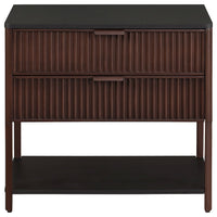 Zimmerlee 2-drawer Side Table with Shelf Rust Brown