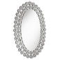 Colleen Oval Wall Mirror with Faux Crystal Blossoms