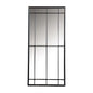 Annetta Rectangular Window Pane Wall Mirror Black