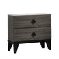 Madelyn night stand in Rustic Gray Walnut and Faux Marble Top