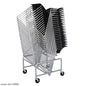Sled Base Stack Chair Cart - 500.00 lb Capacity - 4 x 3" Caster - Steel - 23.5" x 27.5" x 17.0" - Silver
