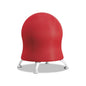 Zenergy Ball Chair, Backless, Supports Up to 250 lb, Crimson Fabric Seat, Silver Base