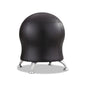 Zenergy Ball Chair, Backless, Supports Up to 250 lb, Black Vinyl Seat, Silver Base