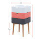 End Table with 3 Square Stacking Storage Bins