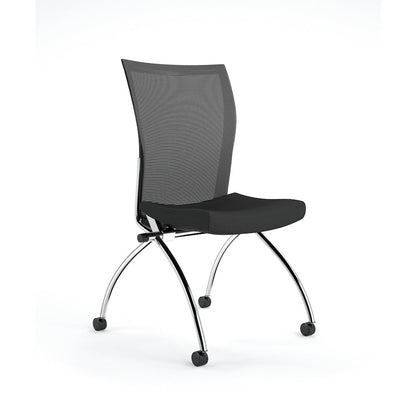 High-Back Chair No Arms - 2/Ctn, Black