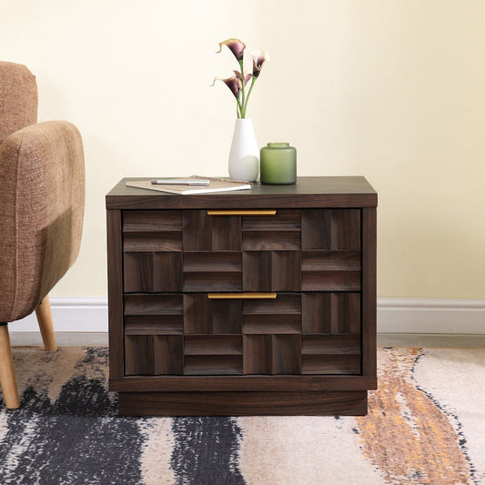 Dreighton 2-Drawer Accent Table - Coffee Brown
