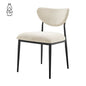 Zoey Boucle Dining Side Chair Black Legs, (Set of 2)