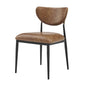 Zoey Faux Leather Dining Side Chair Black Legs, (Set of 2)