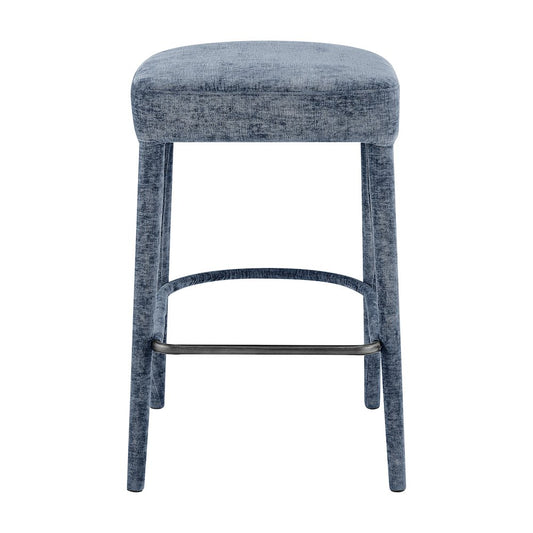 Rylee Chenille Backless Counter Stool, (Set of 2)